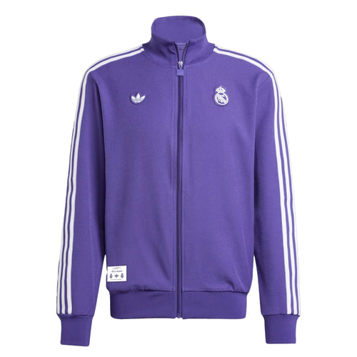 adidas Men's Real Madrid Terrace Icons Track Top Purple/White