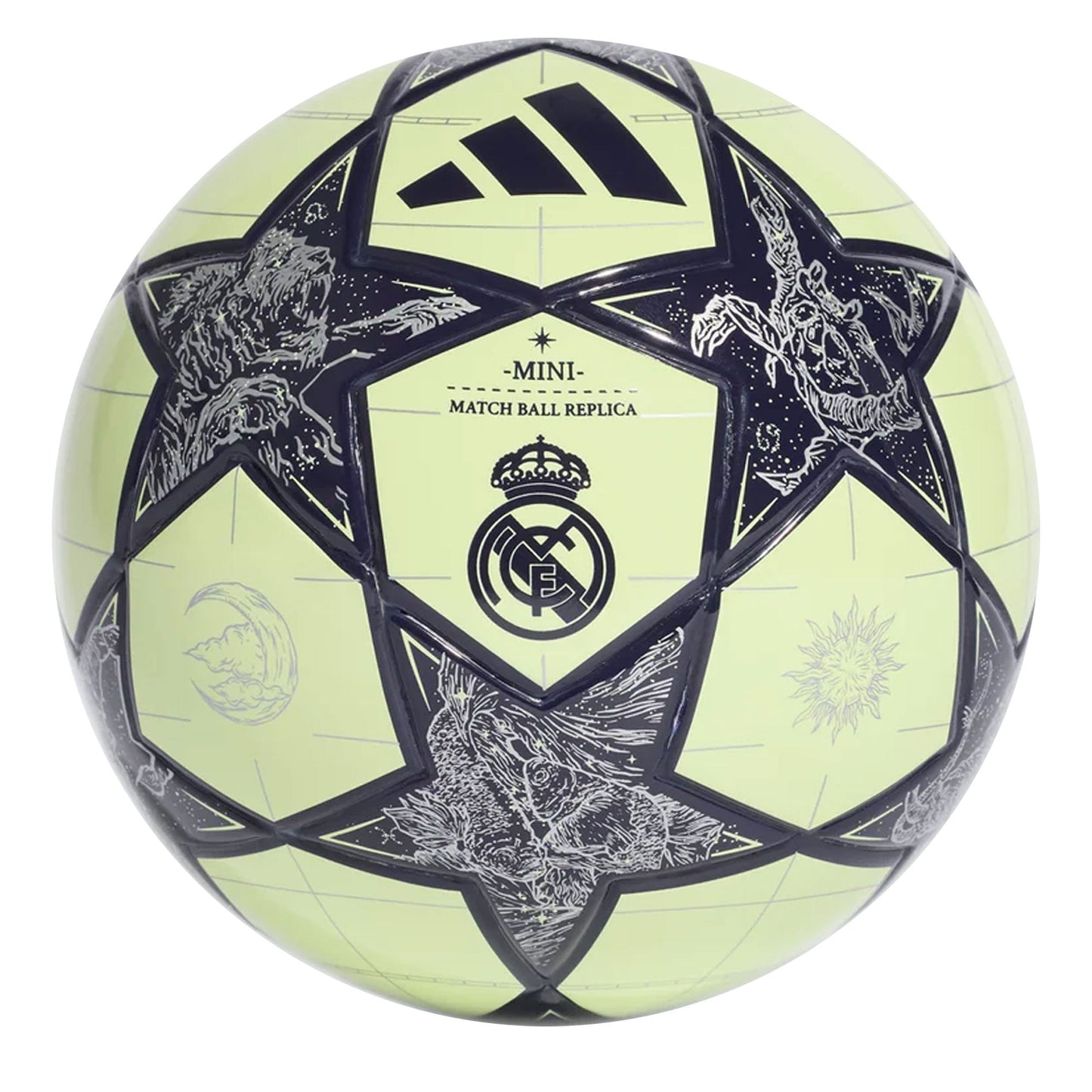 adidas UCL Real Madrid 2025/26 Mini Ball Lime/Black/Silver