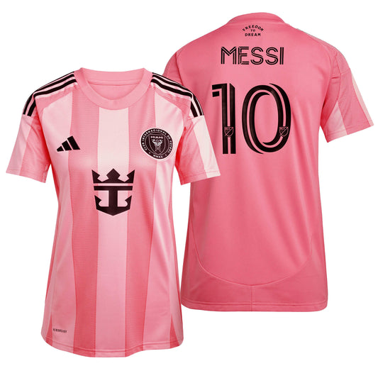 adidas Women's Inter Miami 2025/26 Home Jersey w/ Messi #10 Printing