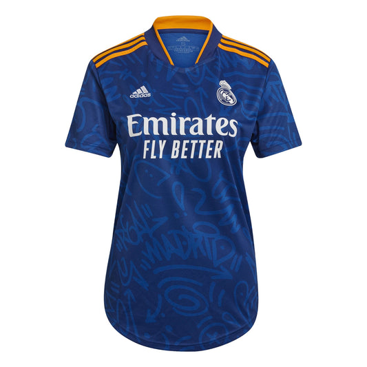 adidas Women's Real Madrid 2021/22 Away Jersey Victory Blue/Yellow