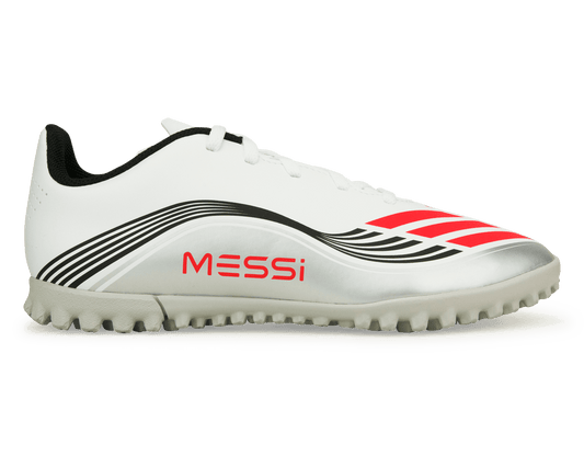 adidas Kids F50 Club Messi TF White/Red/Silver