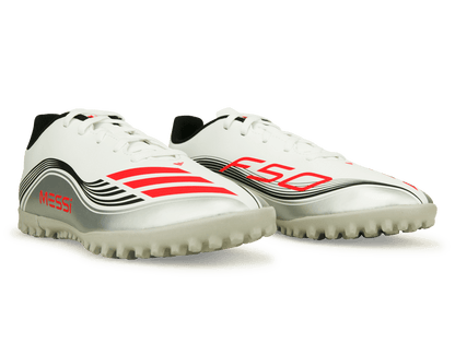 adidas Kids F50 Club Messi TF White/Red/Silver