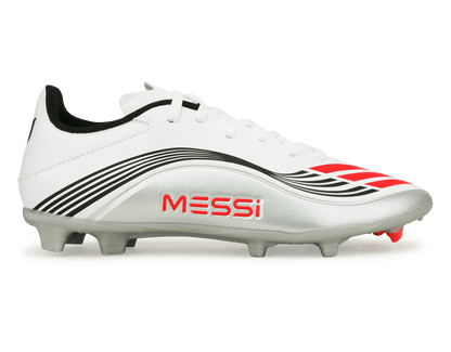 adidas Kids Messi F50 League FG/MG White/Red/Silver