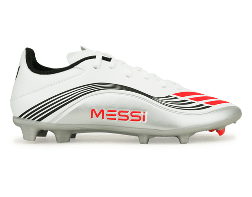 adidas Kids Messi F50 League FG/MG White/Red/Silver