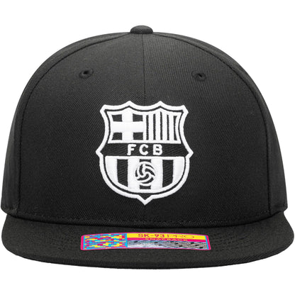 Fan Ink FC Barcelona Hit Snapback Hat Black/White