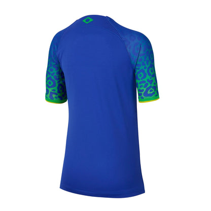 Nike Kids Brazil 2022/23 Away Jersey Paramount Blue/Green Spark