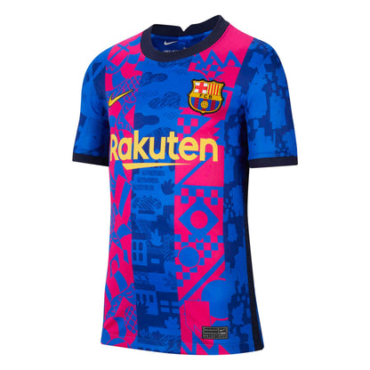Nike Kids FC Barcelona 2021/22 Third Jersey Hyper Royal/Varsity Maize