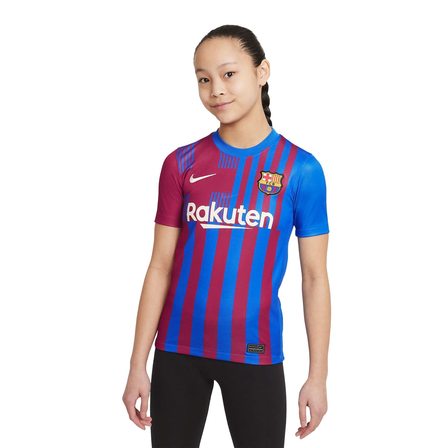 Nike Kids FC Barcelona 2021/22 Home Jersey Soar/Pale Ivory
