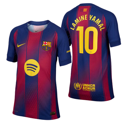 Nike Kids La Liga FC Barcelona 2025/26 Dri-FIT ADV Home Jersey w/ Lamine Yamal #10 Printing