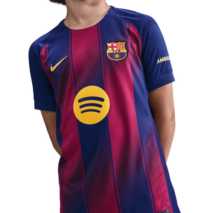 Nike Kids FC Barcelona 2025/26 Home Jersey Royal Blue/Red