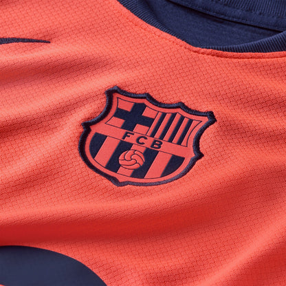 Nike Kids FC Barcelona 2025/26 Third Jersey Bright Mango/MidNight Navy