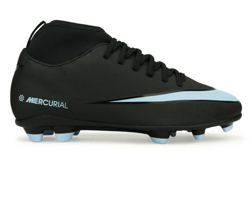 Nike Kids Zoom Mercurial Superfly 10 Club FG/MG Black/Ice Blue