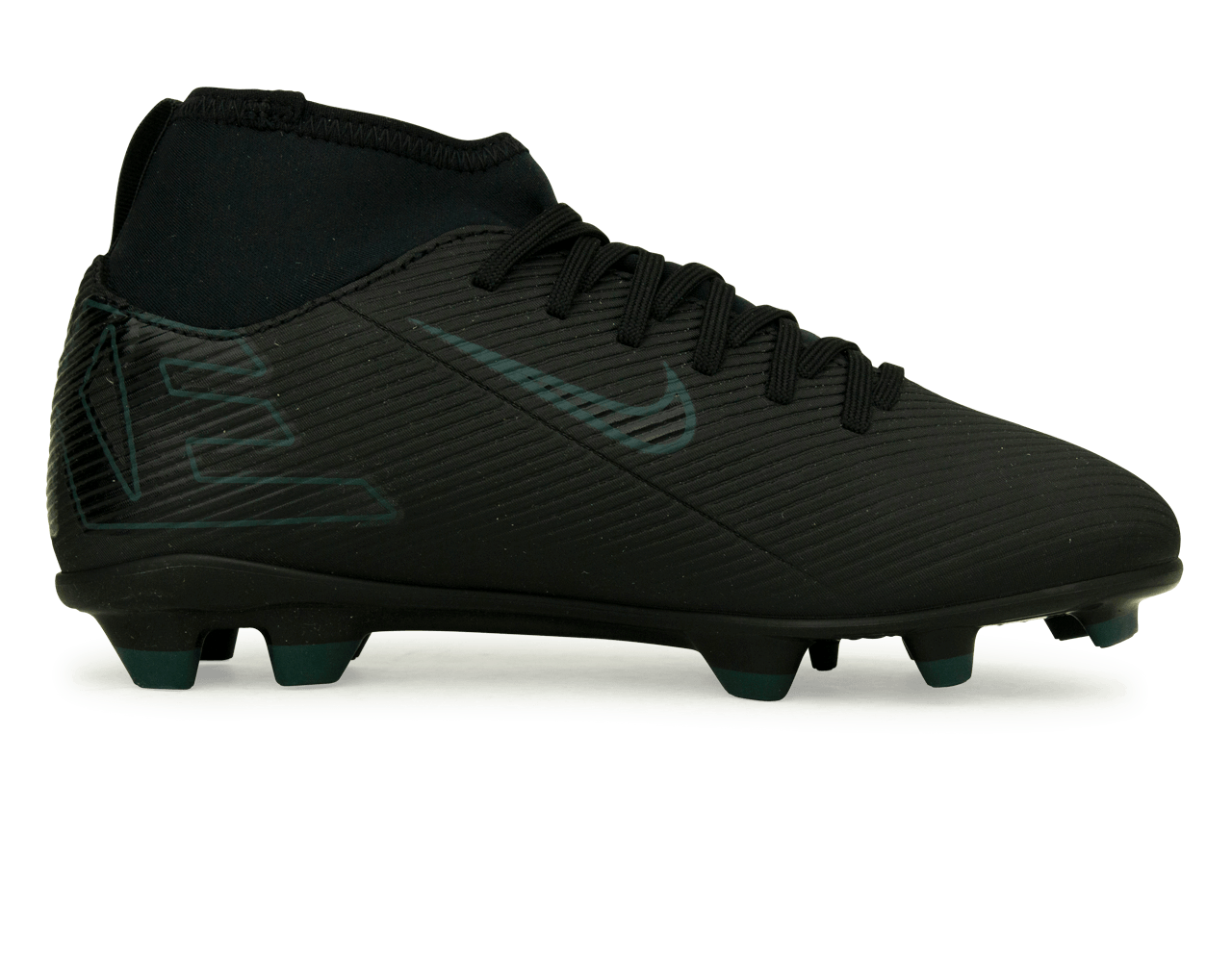 Nike Kids Zoom Mercurial Superfly 10 Club FG/MG Black/Deep Jungle