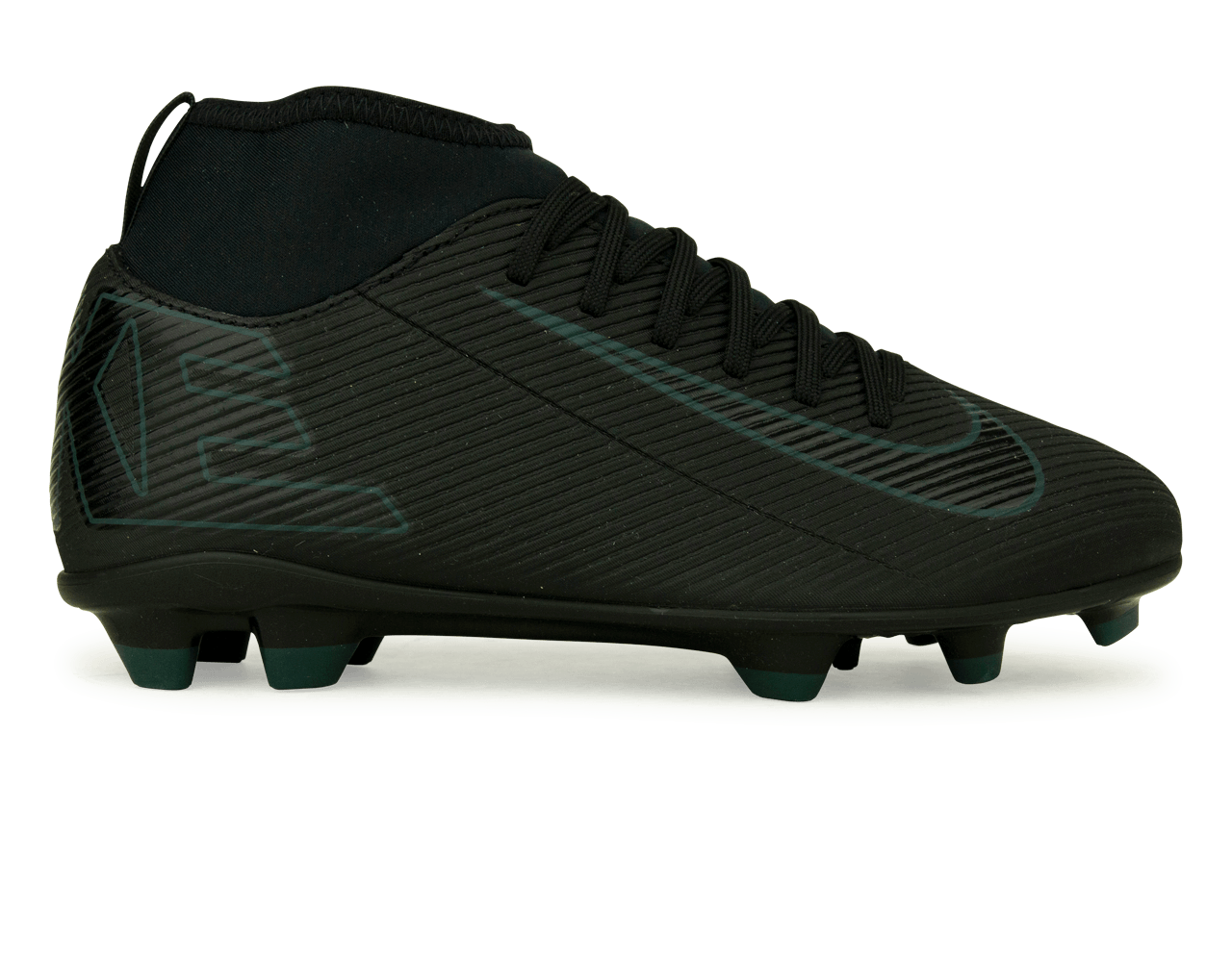 Nike Kids Zoom Mercurial Superfly 10 Club FG/MG Black/Deep Jungle