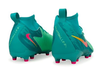 Nike Kids Phantom Luna II Academy LV8 FG/MG Green Glow/Black