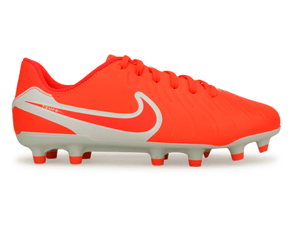 Nike Kids Tiempo Legend 10 Academy FG/MG Hot Lava/White