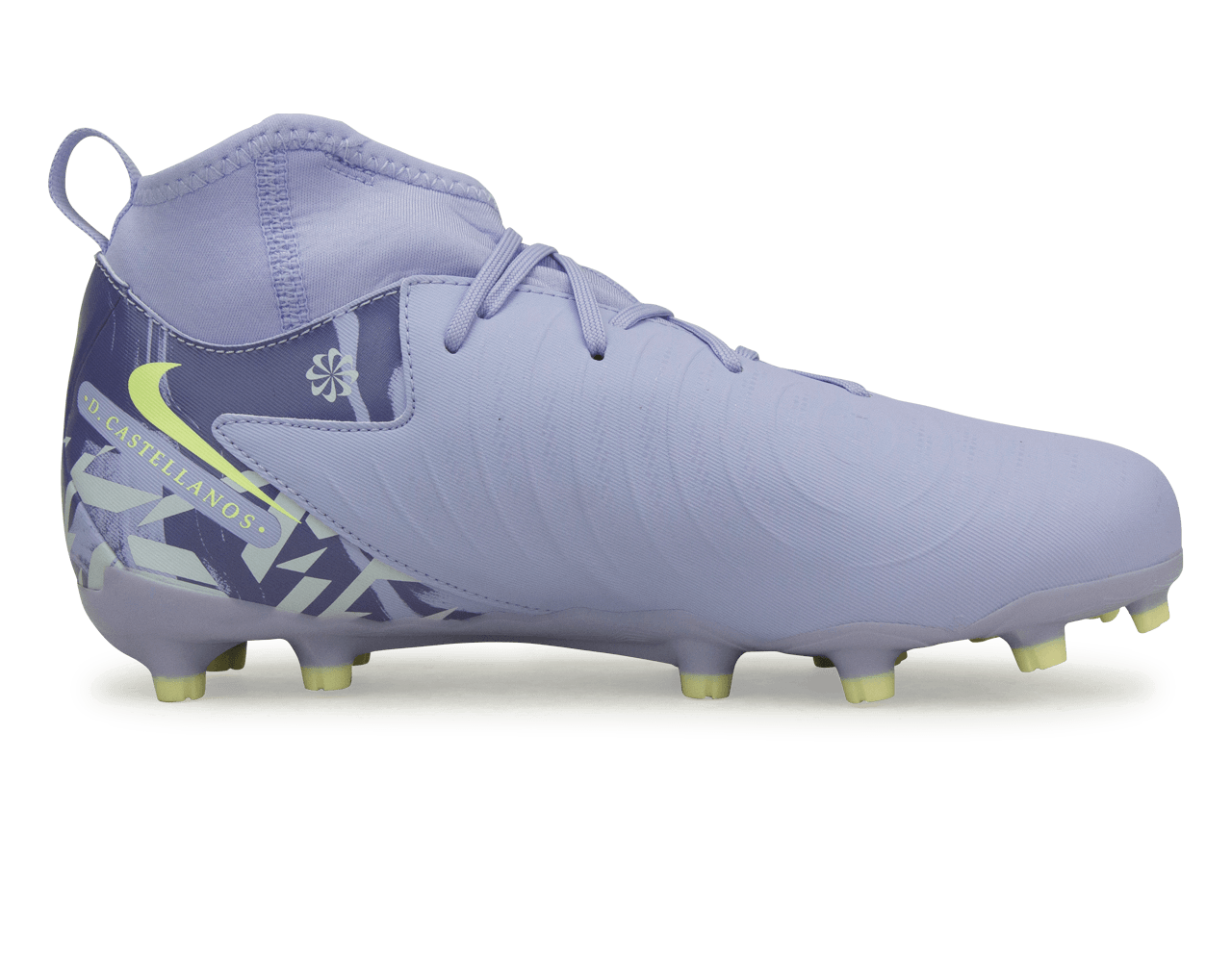 Nike Kids United Phantom Luna II Academy FG Purple Agate/Barely Volt