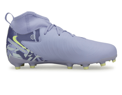 Nike Kids United Phantom Luna II Academy FG Purple Agate/Barely Volt