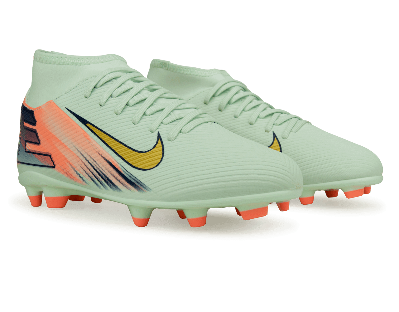Nike Kids Zoom Mercurial Superfly 10 Club MDS 009 FG/MG Barely Green/Metallic Gold