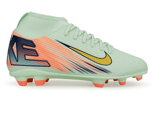 Nike Kids Zoom Mercurial Superfly 10 Club MDS 009 FG/MG Barely Green/Metallic Gold