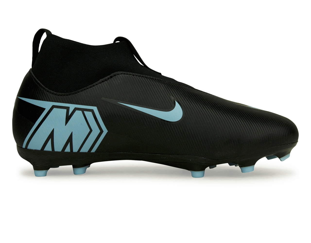Nike Kids Zoom Mercurial Superfly 10 Academy FG/MG Black/Ice Blue