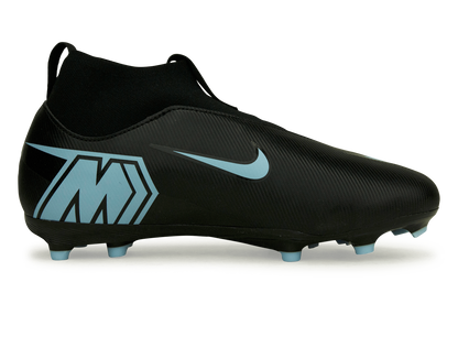 Nike Kids Zoom Mercurial Superfly 10 Academy FG/MG Black/Ice Blue
