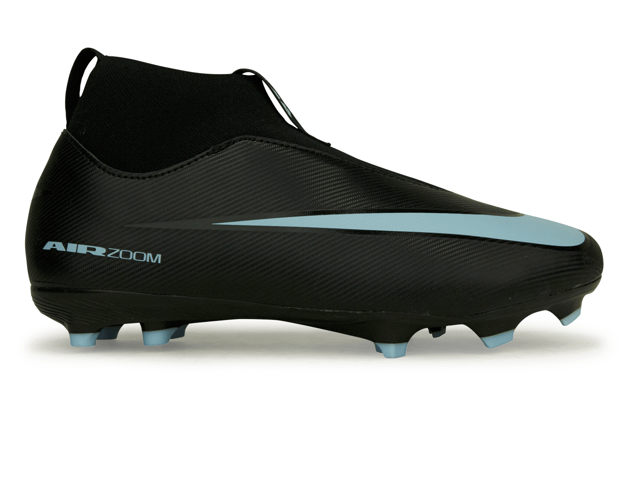 Nike Kids Zoom Mercurial Superfly 10 Academy FG/MG Black/Ice Blue
