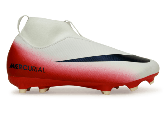 Nike Kids Zoom Mercurial Superfly 10 Academy LV8 FG/MG Red/Obsidian