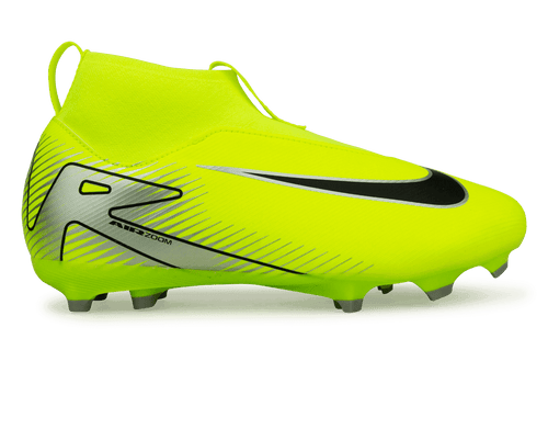 Nike Kids Zoom Mercurial Superfly 10 Academy FG/MG Volt/Black
