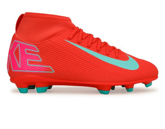 Nike Kids Zoom Mercurial Superfly 10 Club FG/MG Ember Glow/Aurora Green
