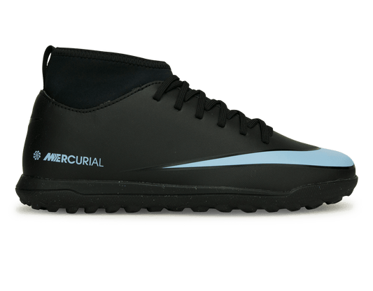 Nike Kids Zoom Mercurial Superfly 10 Club TF Black/Ice Blue