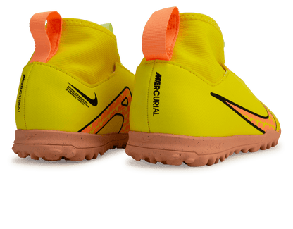 Nike Kids Zoom Mercurial Superfly 9 Academy TF Yellow Strike/Volt Ice