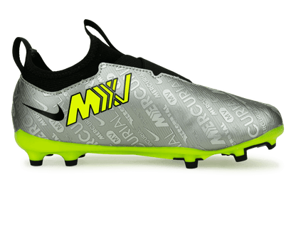 Nike Kids Zoom Mercurial Vapor 15 Academy FG/MG Silver/Volt