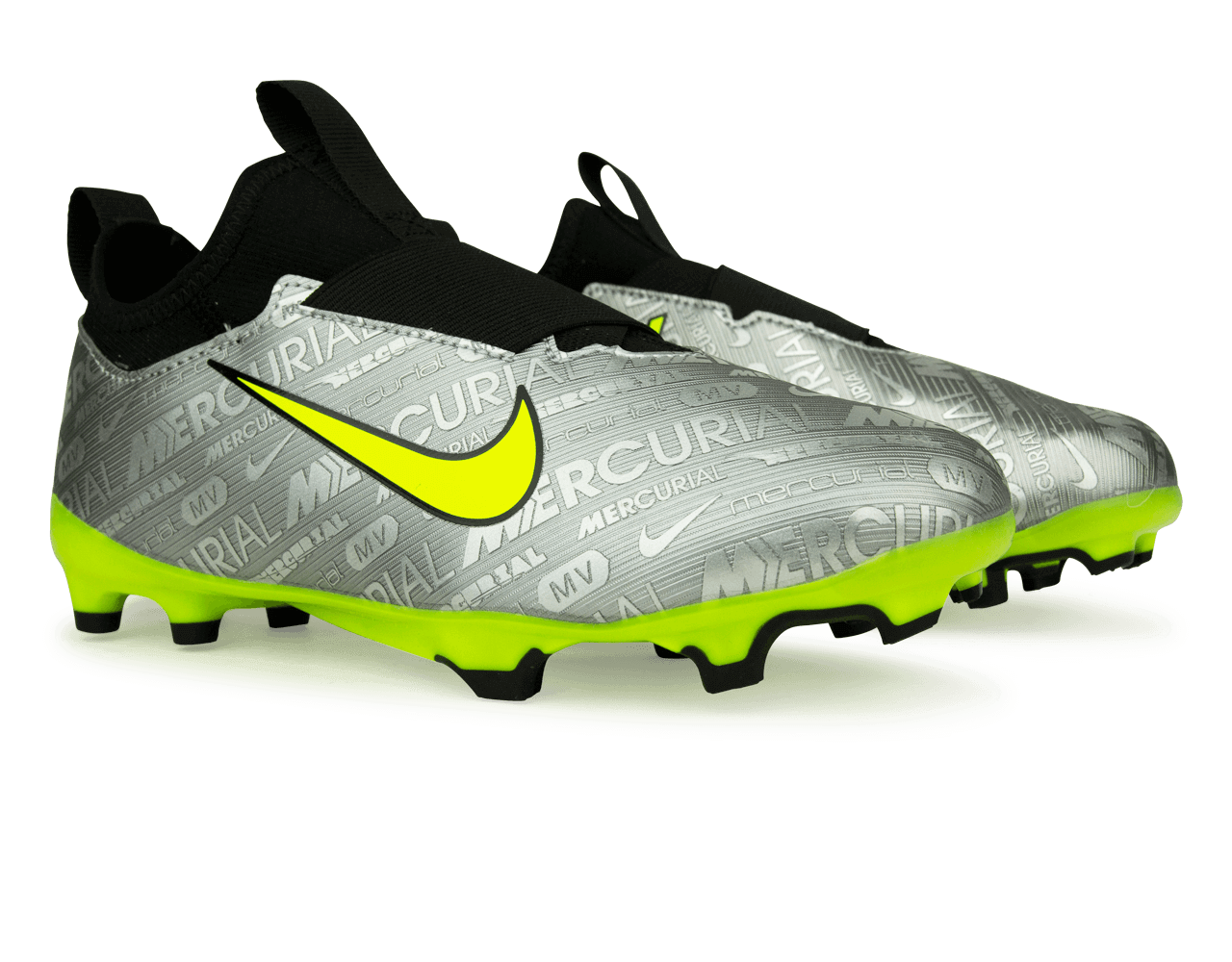 Nike Kids Zoom Mercurial Vapor 15 Academy FG/MG Silver/Volt