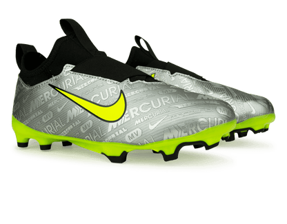 Nike Kids Zoom Mercurial Vapor 15 Academy FG/MG Silver/Volt