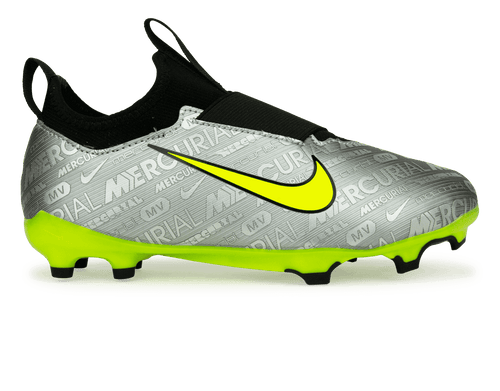 Nike Kids Zoom Mercurial Vapor 15 Academy FG/MG Silver/Volt