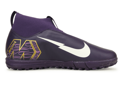 Nike Kids Zoom Mercurial Superfly 10 Academy KM TF Grand Purple/Pale Ivory
