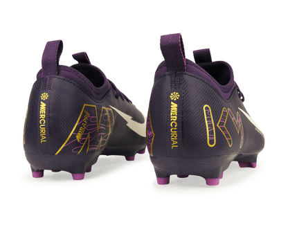 Nike Kids Zoom Mercurial Vapor 16 Academy KM FG/MG Grand Purple/Pale Ivory