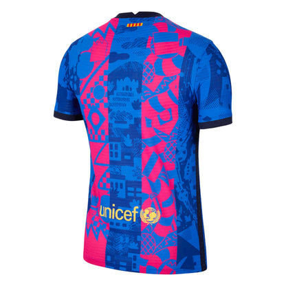 Nike Men's FC Barcelona 2021/22 Dri-FIT ADV Third Match Jersey Hyper Royal/Varsity Maize