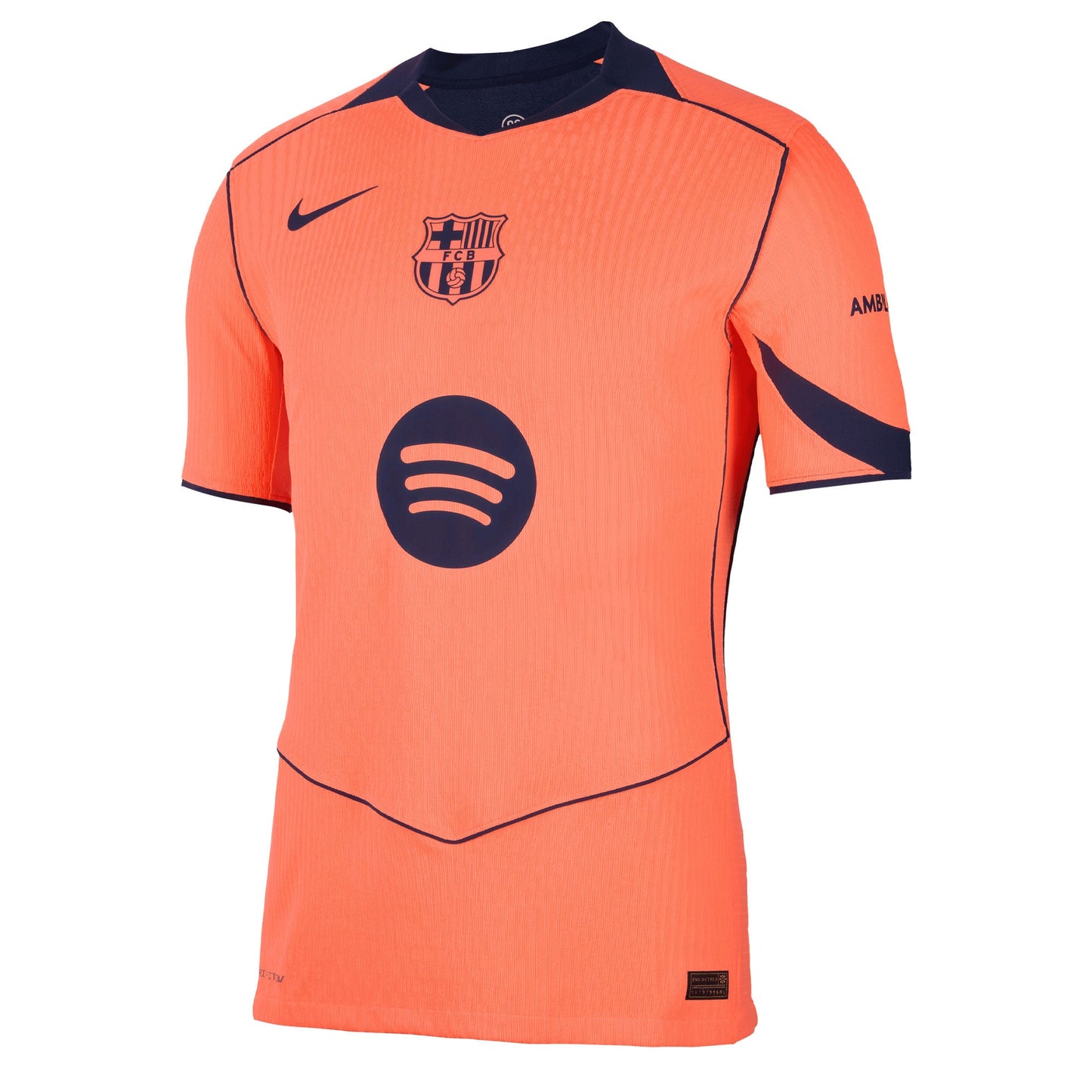 Nike Men's FC Barcelona 2025/26 Dri-FIT ADV Third Jersey Bright Mango/Midnight Navy