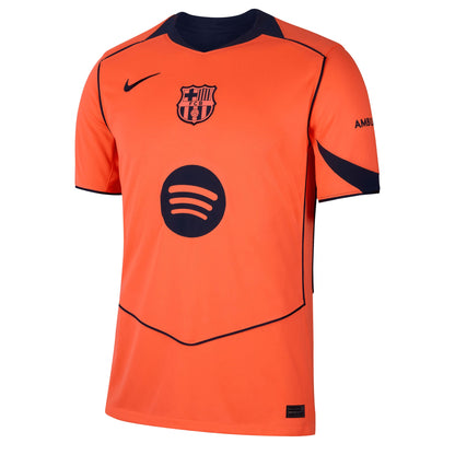 Nike Men's FC Barcelona 2025/26 Third Jersey Bright Mango/Midnight Navy