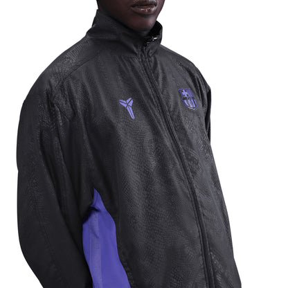 Nike Men's FC Barcelona Away Kobe Soccer Graphic Jacket Black/Persian Violet