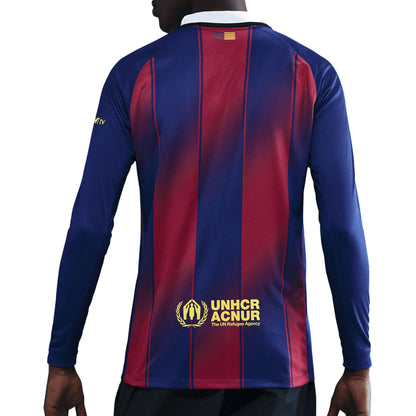 Nike Men's FC Barcelona Long Sleeve 2025/26 Home Jersey Royal Blue/Red