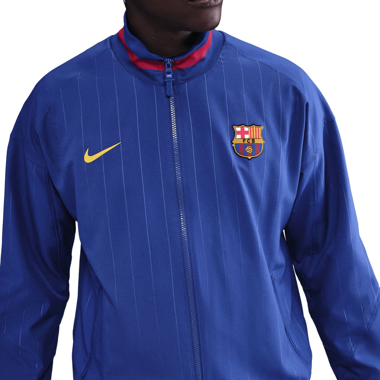 Nike Men's FC Barcelona Strike Anthem Full-Zip Jacket Royal Blue