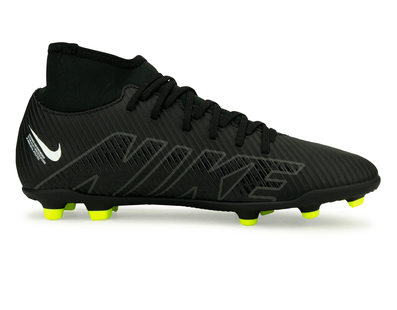 Nike Men's Zoom Mercurial Superfly 9 Club FG/MG Black/Volt