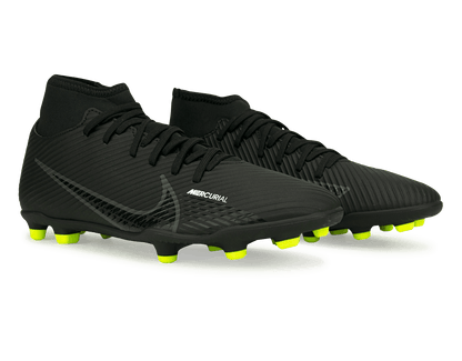 Nike Men's Zoom Mercurial Superfly 9 Club FG/MG Black/Volt