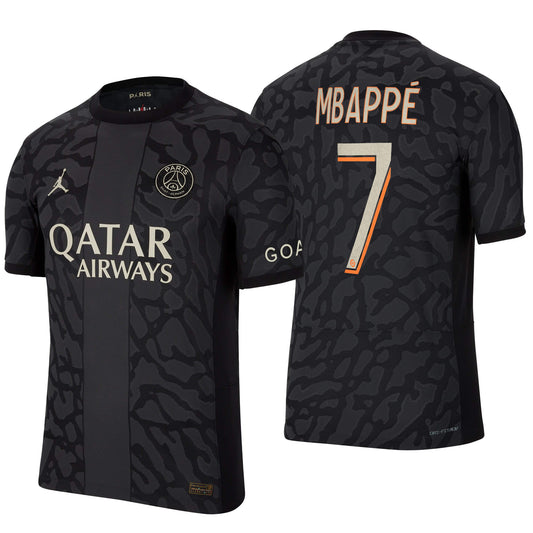 Nike Men's PSG 2023/24 Dri-FIT ADV Third Jersey w/ Mbappe #7 Printing