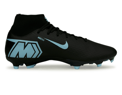Nike Men's Zoom Mercurial Superfly 10 Academy FG/MG Black/Ice Blue