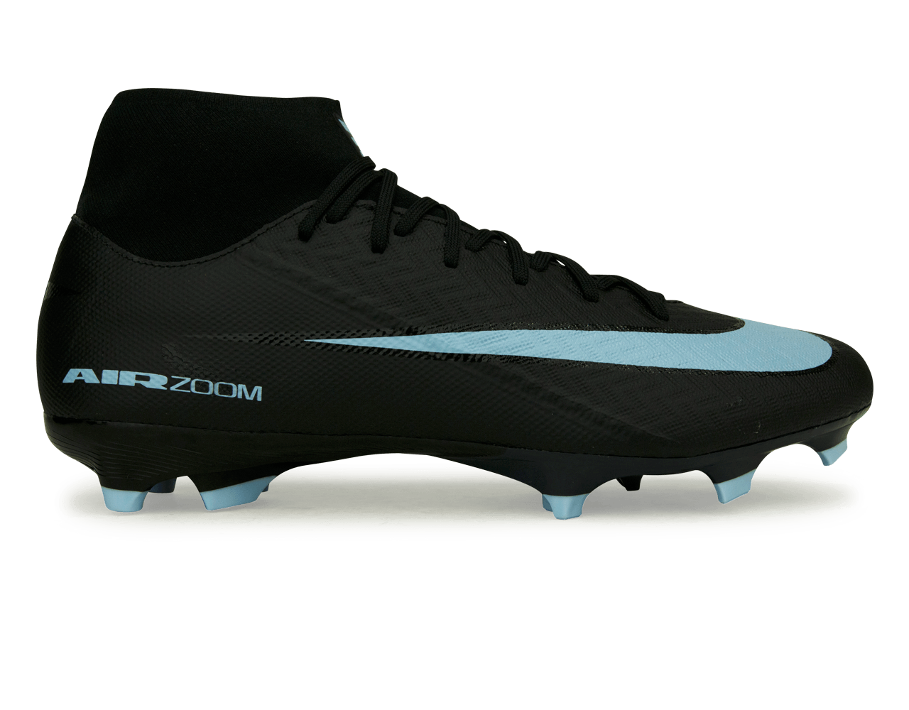 Nike Men's Zoom Mercurial Superfly 10 Academy FG/MG Black/Ice Blue