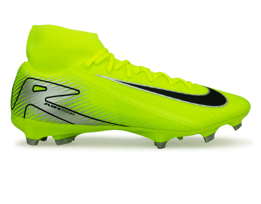 Nike Men's Zoom Mercurial Superfly 10 Academy FG/MG Volt/Black